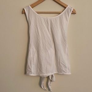 Lululemon White Tie Tank Top